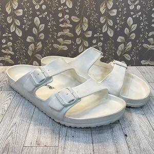 Birkenstock Arizona EVA White Buckle Slide Sandals Rubber Men's Size 45‎ US 12